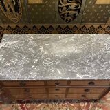 Commode d’époque Louis XVI en noyer et merisier Restaurée