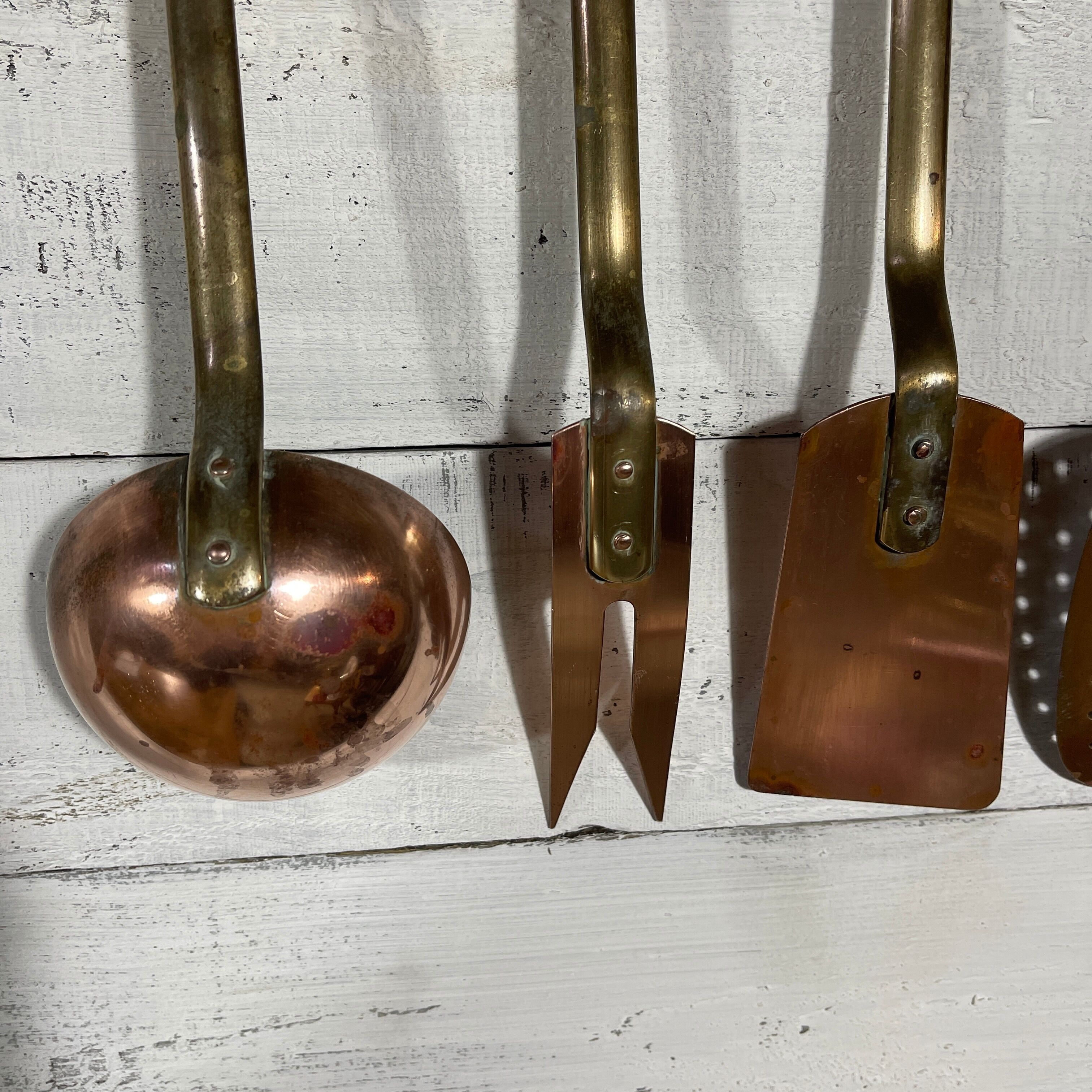 Copper kitchen utensils