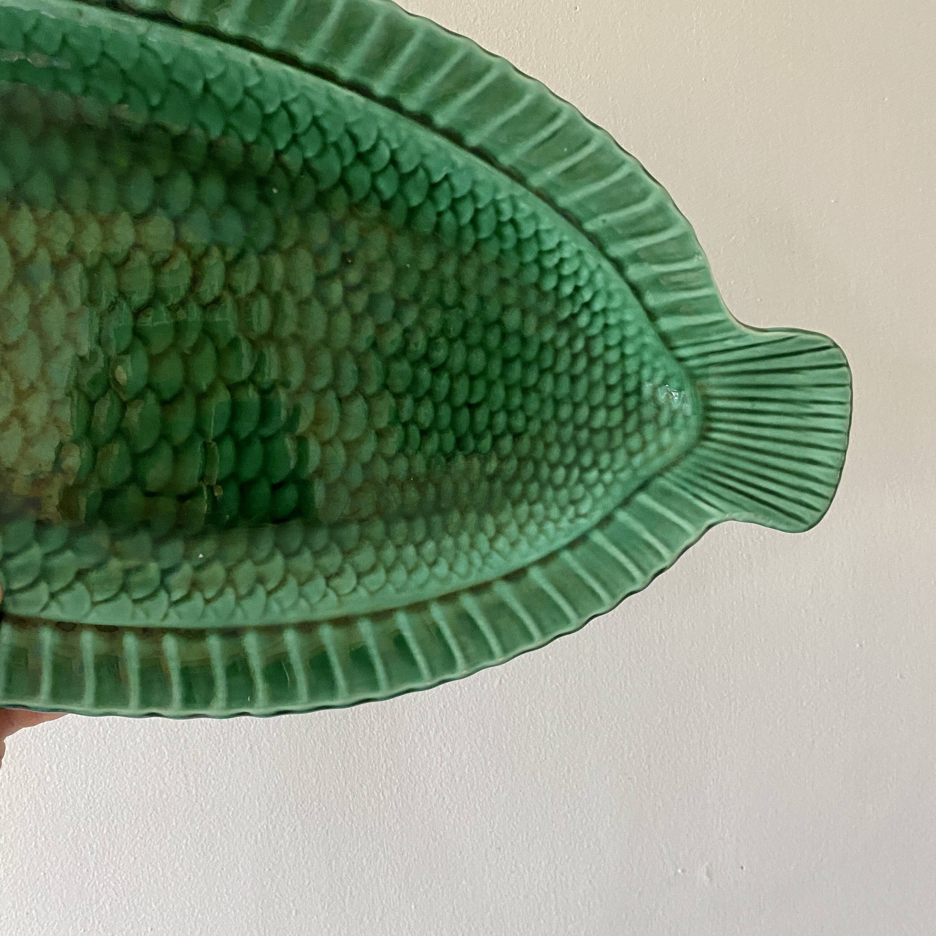 Vintage XL fish-shaped dish - Sarreguemines