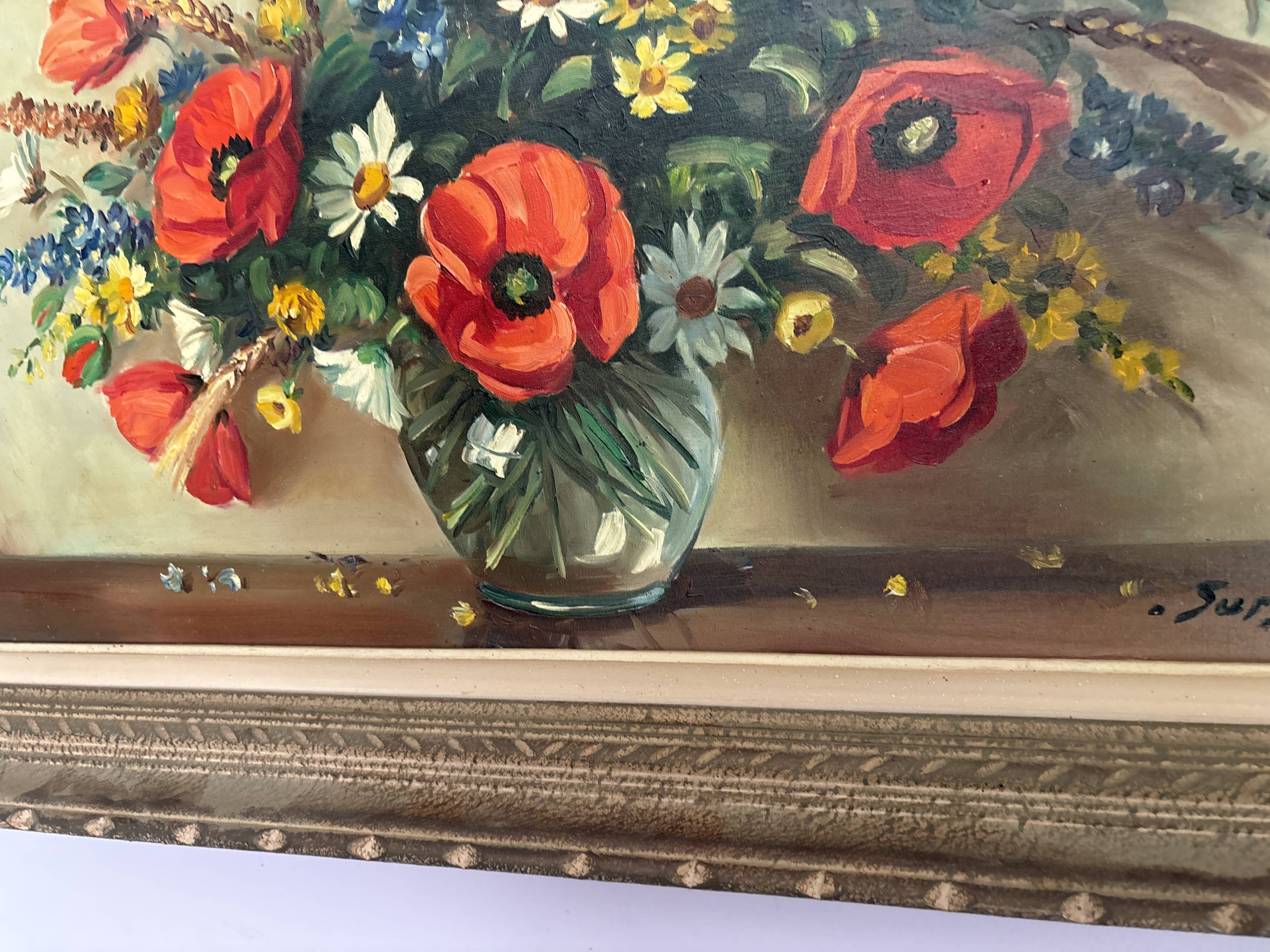 Grande tableau bouquet de fleurs