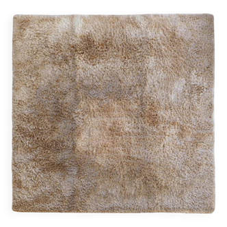 Vintage 1960s Scandinavian shag rug, Flokati style, 200cm x 203cm