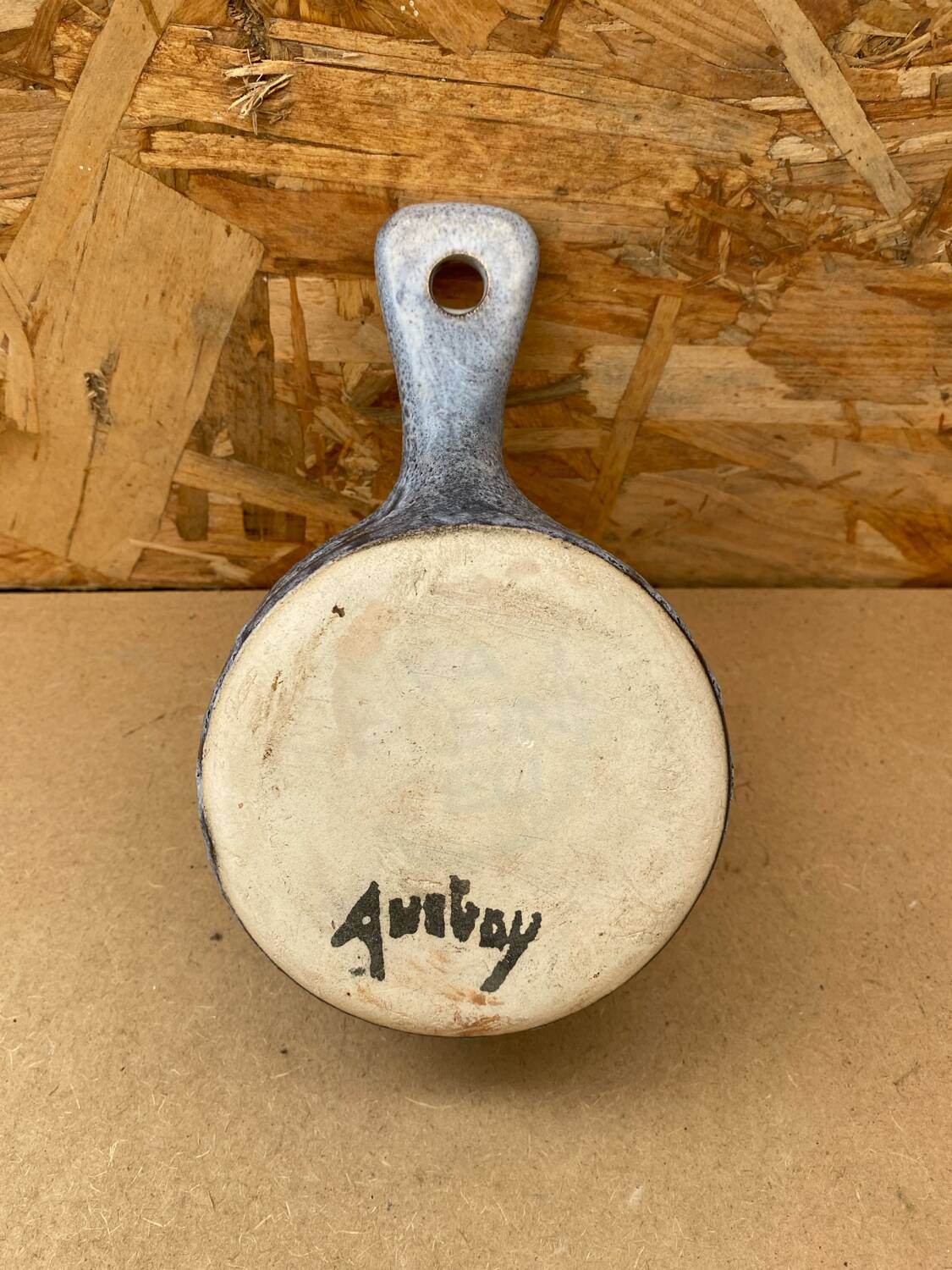 Old jean austruy ceramic casserole shape vintage caquelon pocket