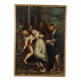 Ancient painting "Ecstasy of Saint Catherine of Siena" 17th century