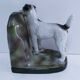 polychrome numbered porcelain fox terrier early 20th century