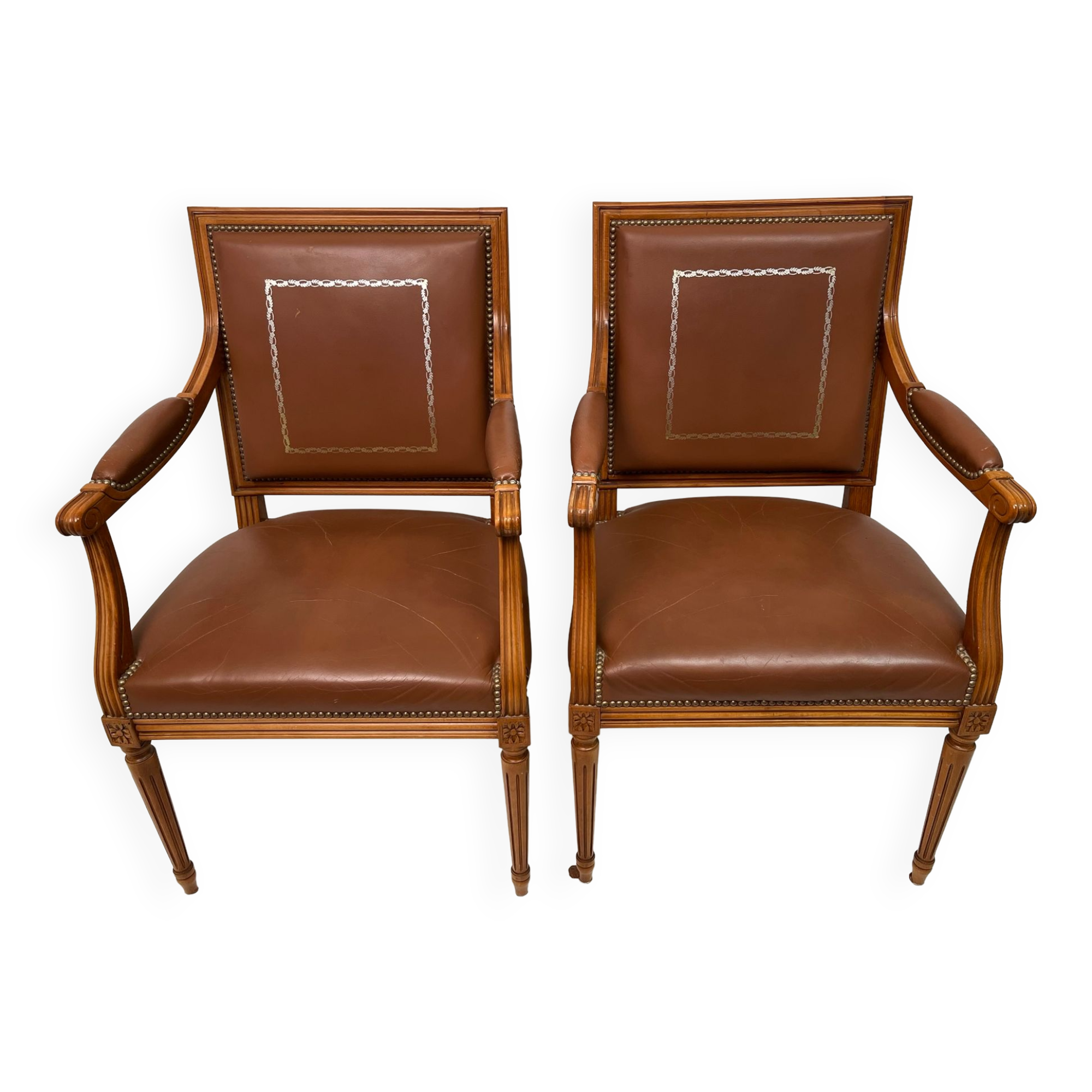 Pair armchairs style Empire