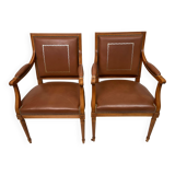 Pair armchairs style Empire