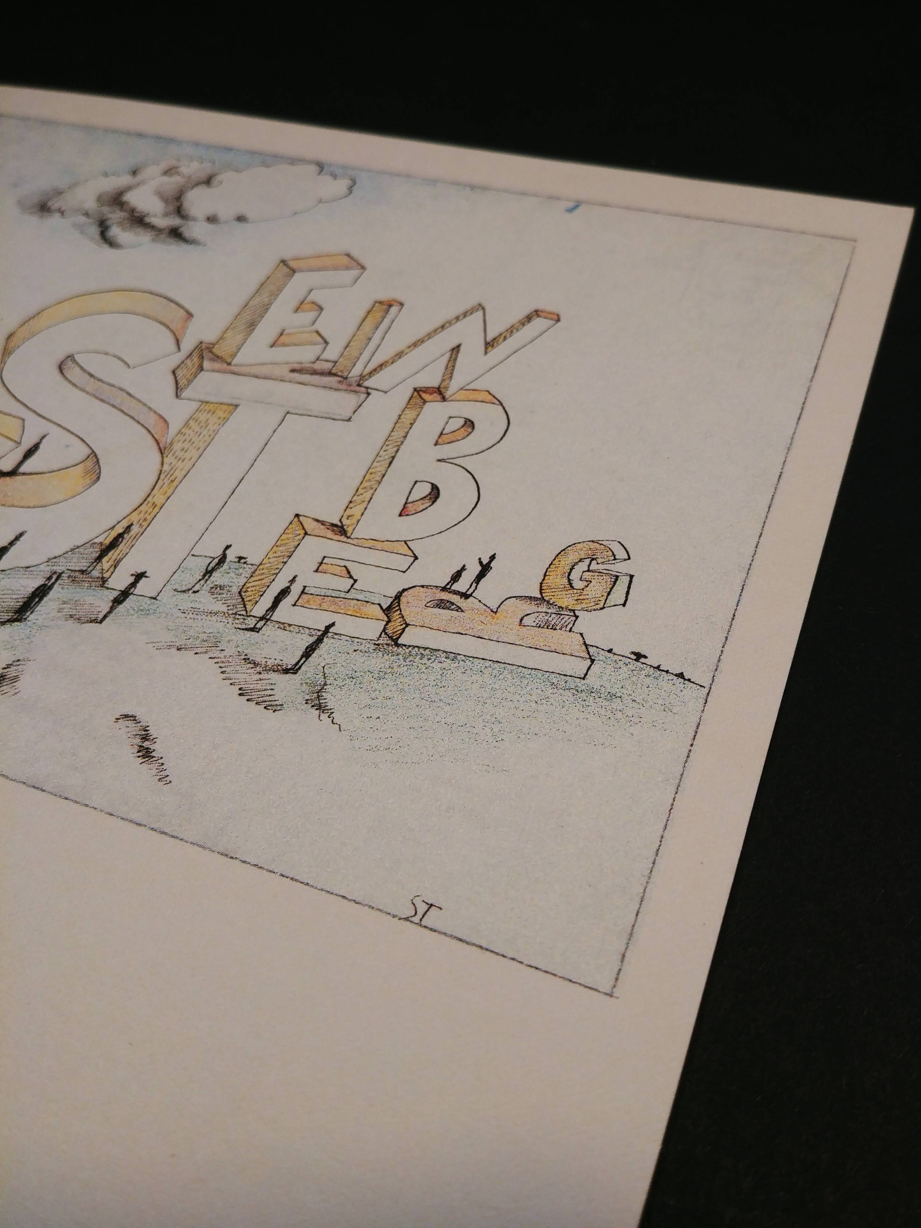 Card invitation exhibition Steinberg - 1988 - Galerie Maeght