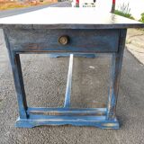 19th century farm table painted and patinated