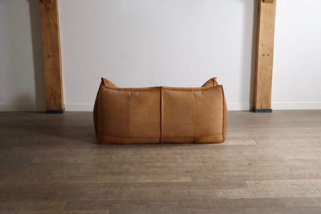 Le Bambole sofa in buffalo leather by Mario Bellini for B&B Italia, 1970s