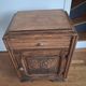 Solid oak bedside table