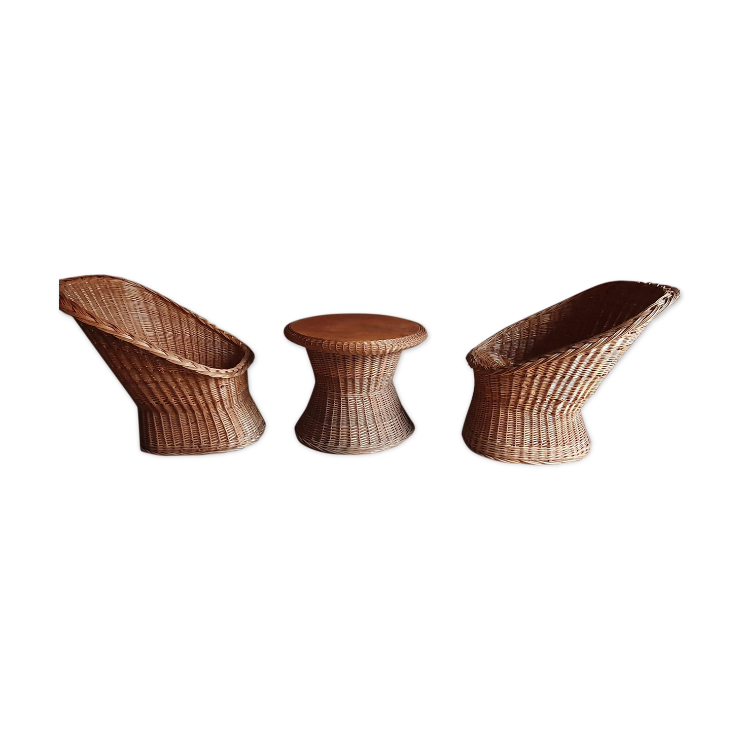 Vintage wicker living room set