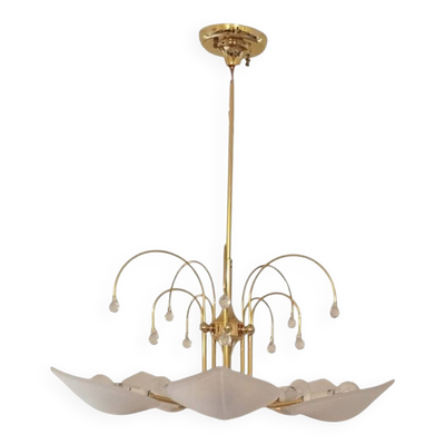 Lustre doré feuille italie  Hollywood Regency / Mid-Century