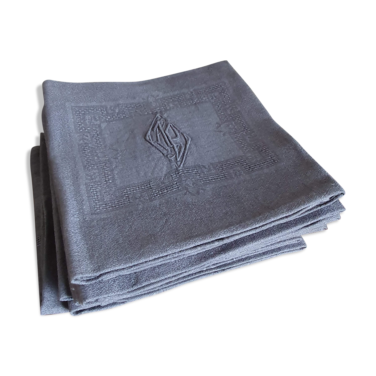 Set de 10 serviettes de table anciennes