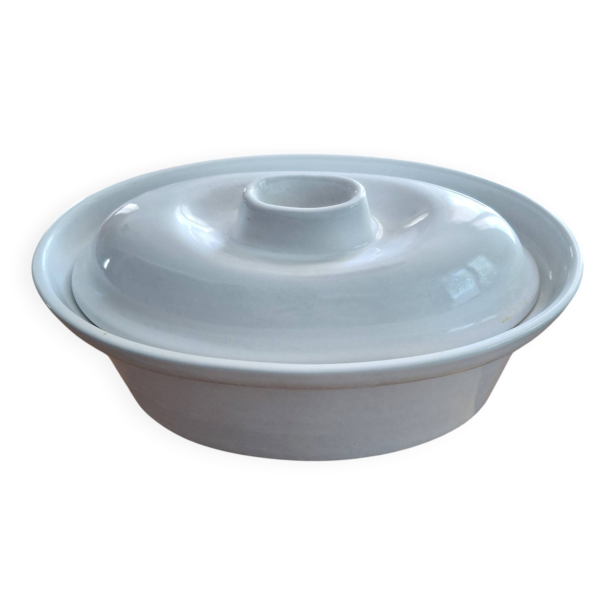 White earthenware terrine