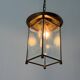 Art Deco ceiling light in brass and glass, 1940s, Germany