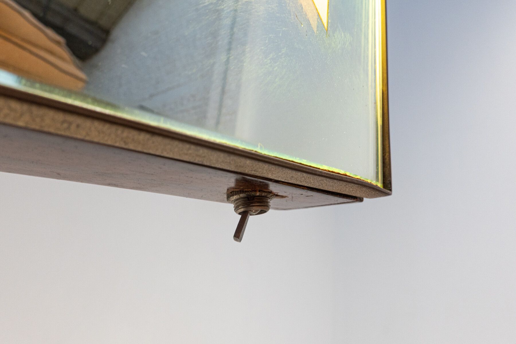 1960's Mid-Century Modern Italian Wooden Dressing Table with Lighting Mirror