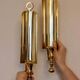 Pair of mid-century Swedish brass sconces