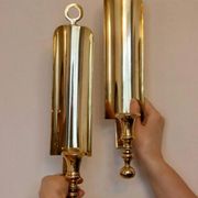 Pair of mid-century Swedish brass sconces
