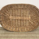 Large woven wicker tray