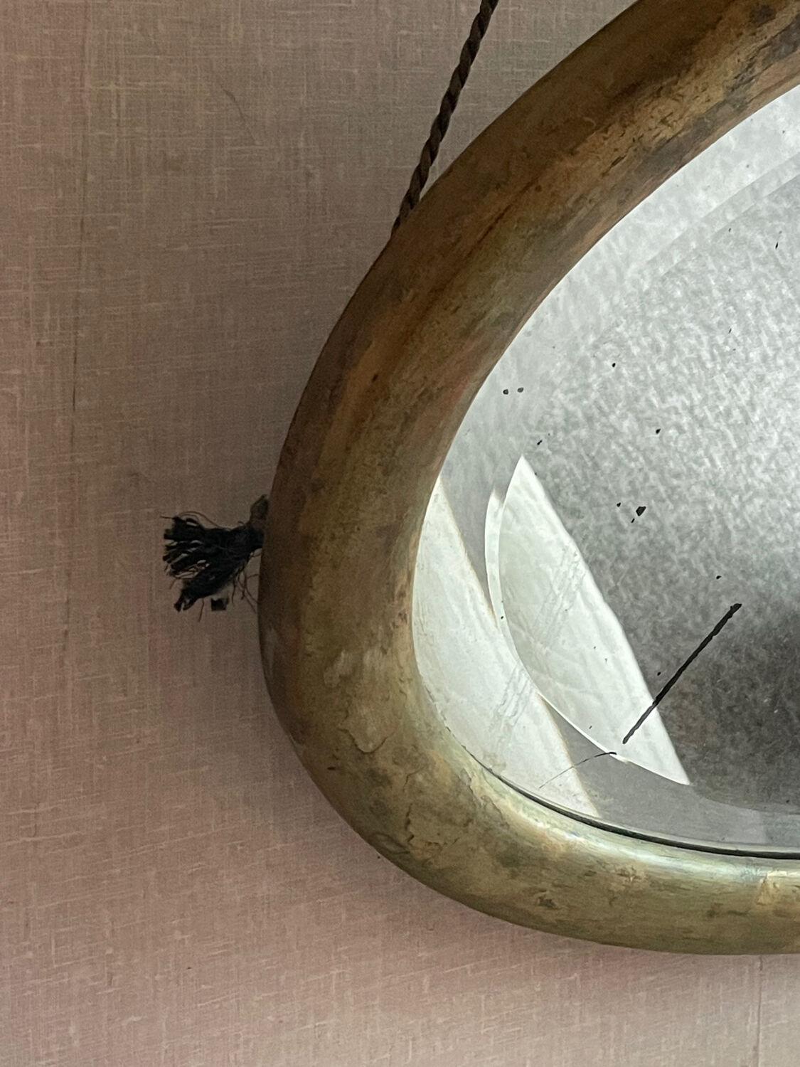 Art deco oval mirror