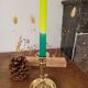 Push candle holder with hollow dish