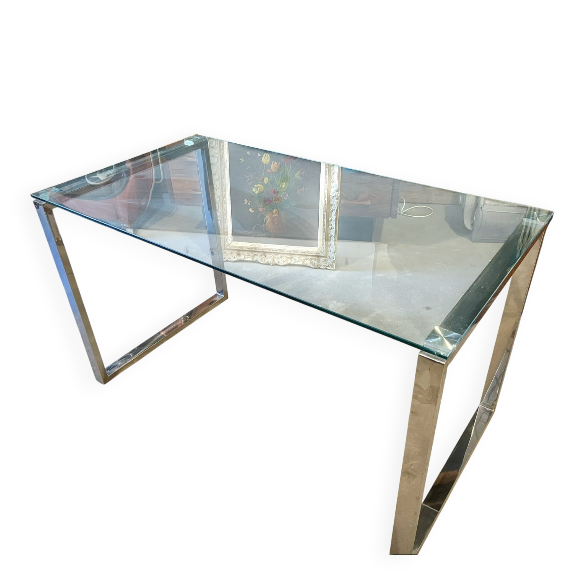Ancien bureau en verre