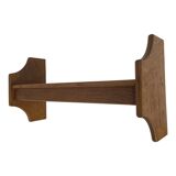 Vintage wooden wall shelve rack bookshelf in oak