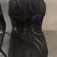 Black metal and leather chair Cidue, Italy 1970