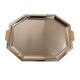 Plateau XXL Jean Couzon "Charleston 1925" en inox 18/10 et laiton