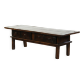 Table basse en bois de châtaignier du XVIIIe siècle d'Europe du Sud