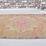 Tapis turc vintage orange et beige sku 2555
