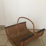 Rattan log holder