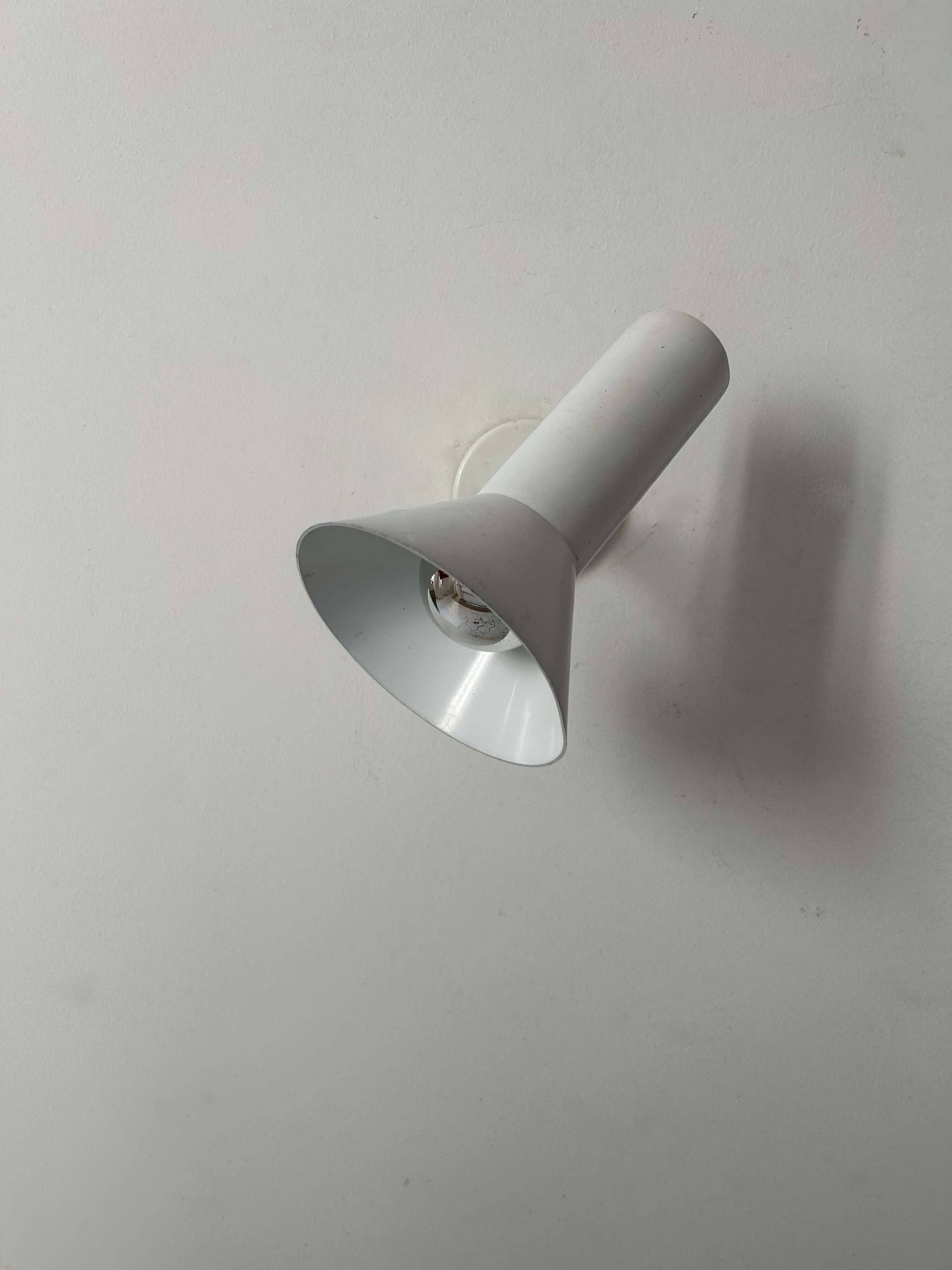 Vintage Raak adjustable wall lamp, chrome and white metal, Netherlands 1970