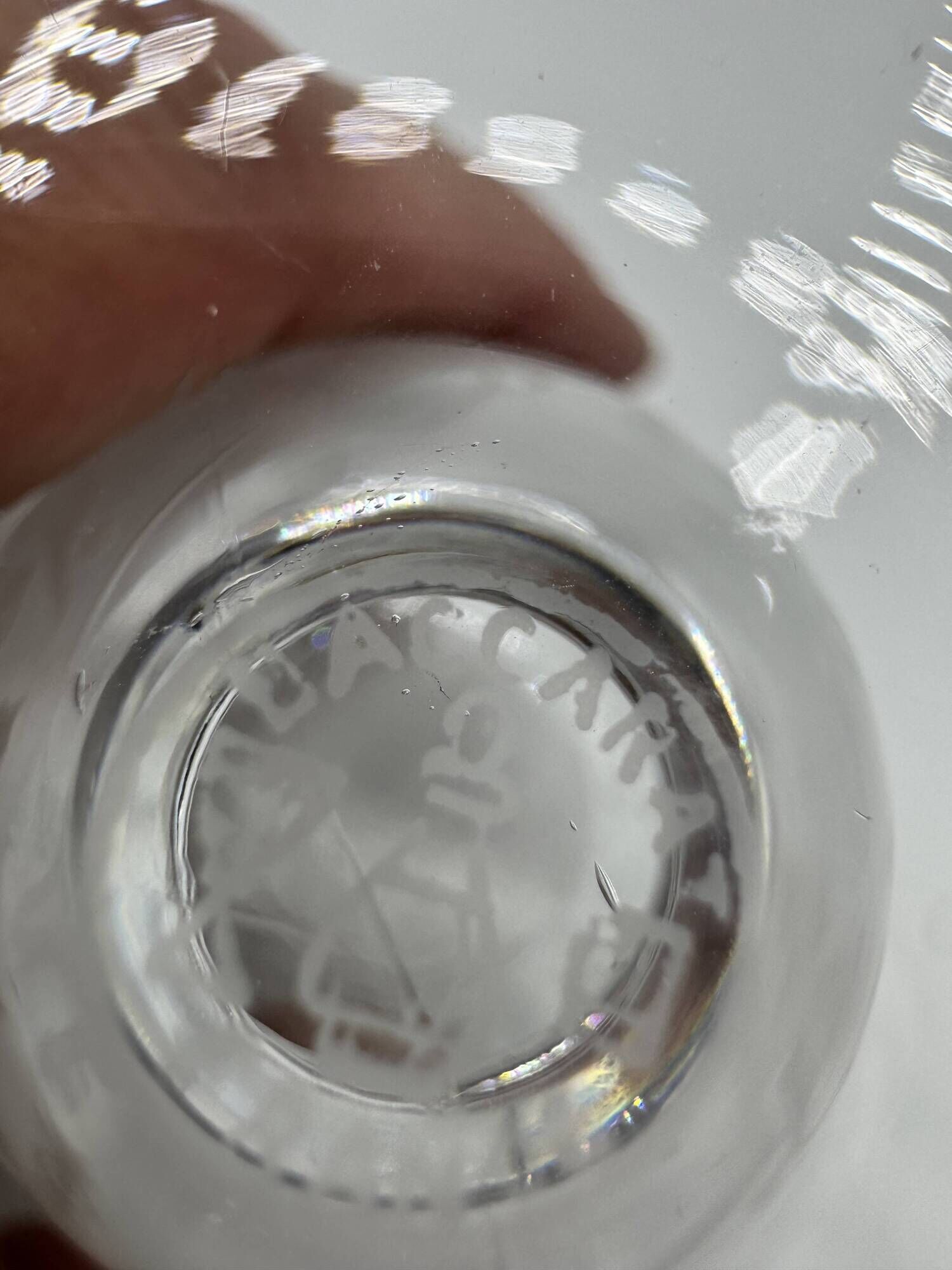 Set of 5 white wine glasses - Baccarat Crystal – Argentina model, 1940