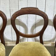 Suite de 4 chaises anglaises Victoriennes 19ème en Acajou