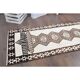 Vintage Turkish Hand-Knotted Wool Cotton White Runner Rug 78x354