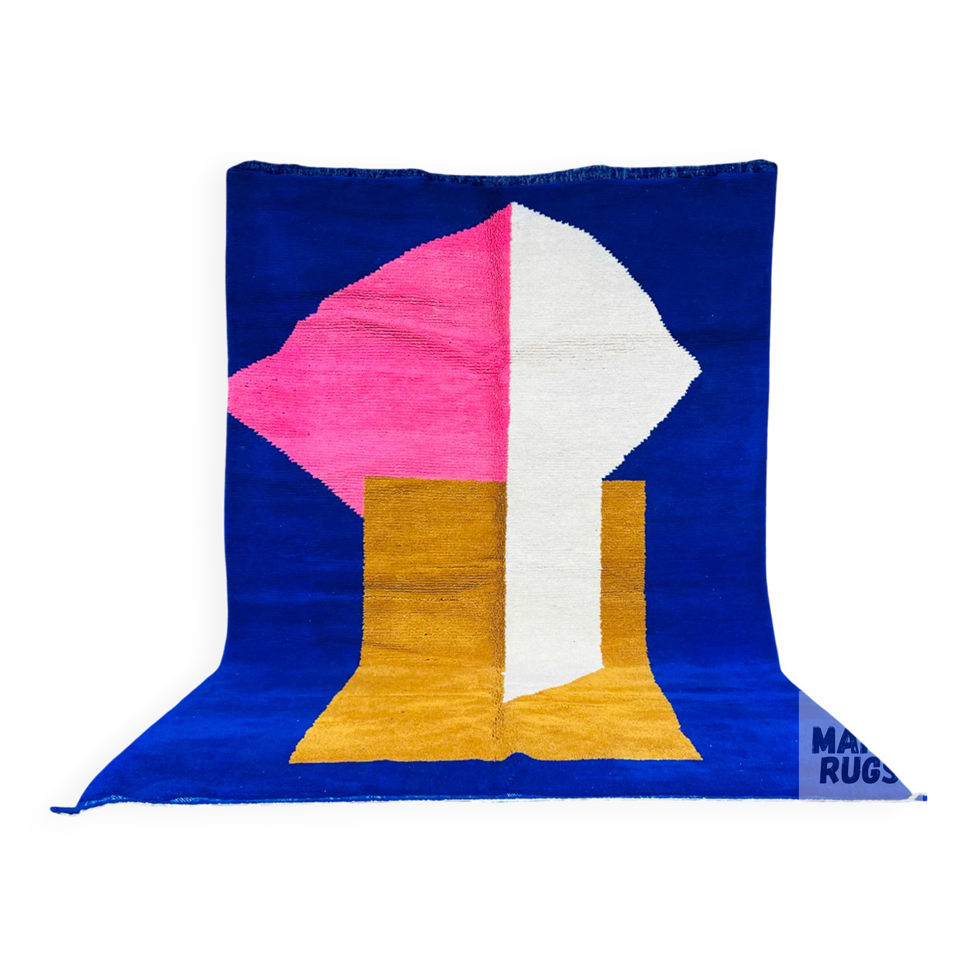 Handmade Moroccan rug, natural wool, 3x2 m.