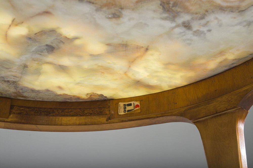 Mid-century coffee table in onyx from Ilse Mobel, 1960s