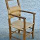 Brutalist straw armchair Folk art
