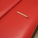 Red eco leather bench, Danish design, 1990s, production: Denmark