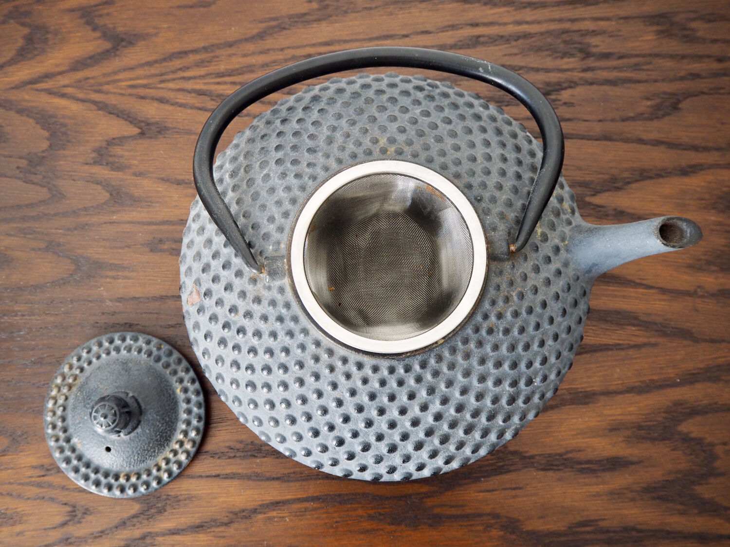 Cast iron teapot