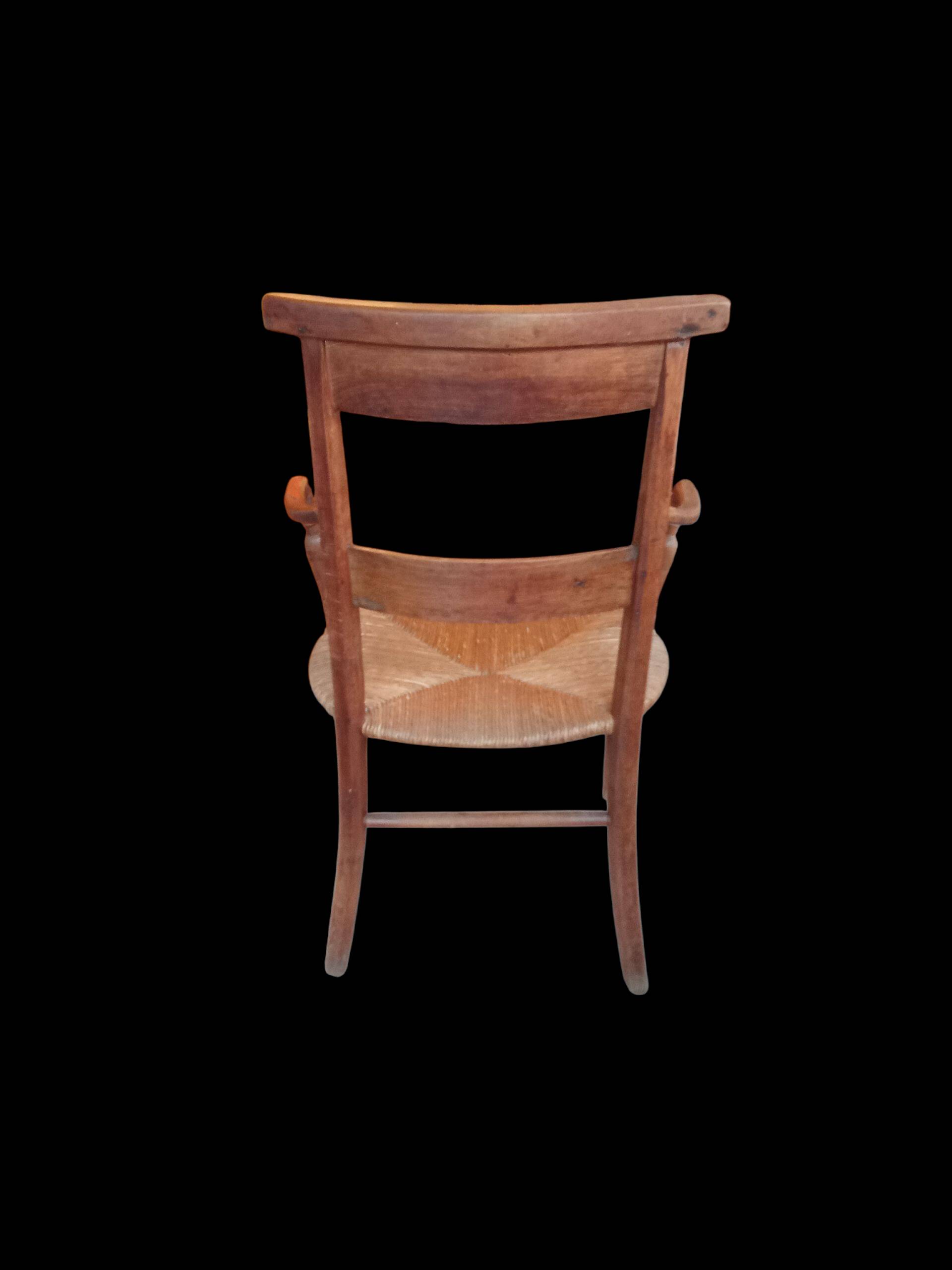 Old Provençal straw chair
