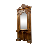 Coat rack Louis XV has oak console around 1850