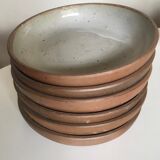 Set of 6 plates cap in potter's sandstone 1970