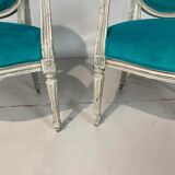 Pair of Louis XVI convertible armchairs
