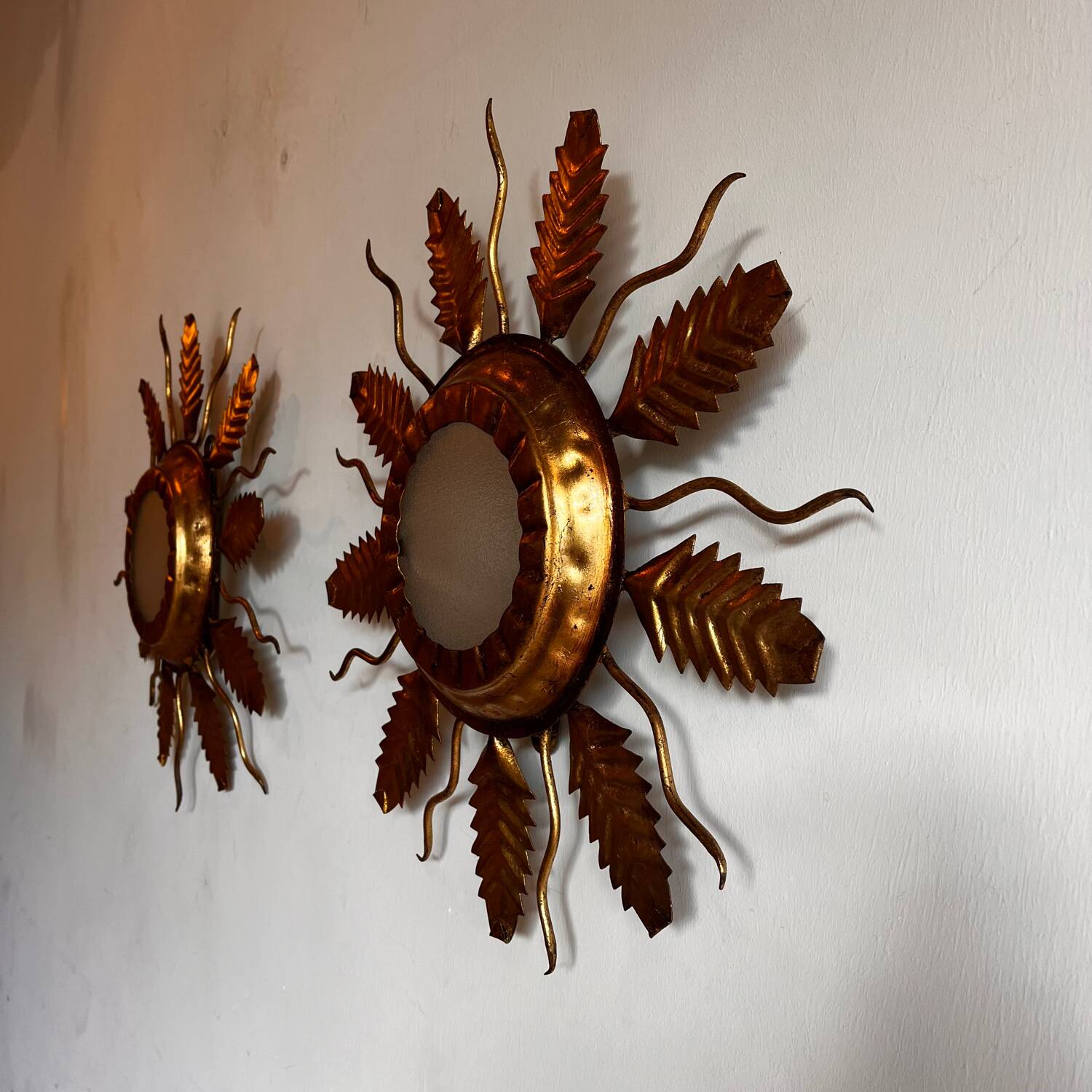 Mid Century Sunburst Wall scone Ceiling light