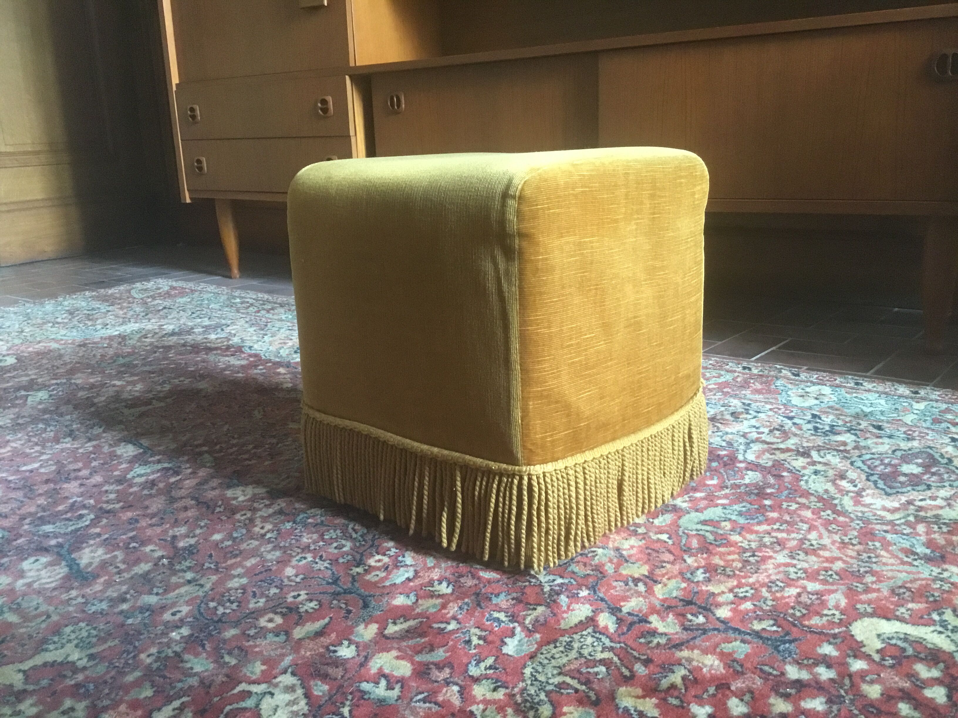 Ottoman has fringes vintage