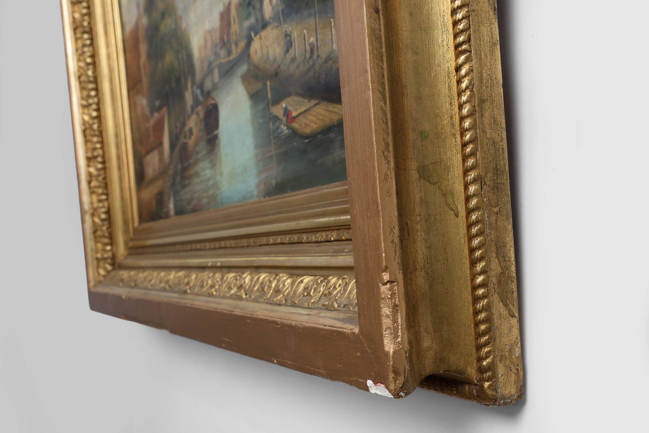 River Landscape with Sailboats, Belgium ca. 1850