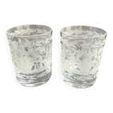 2 Verres à whisky – Cristal gravé