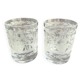 2 Verres à whisky – Cristal gravé